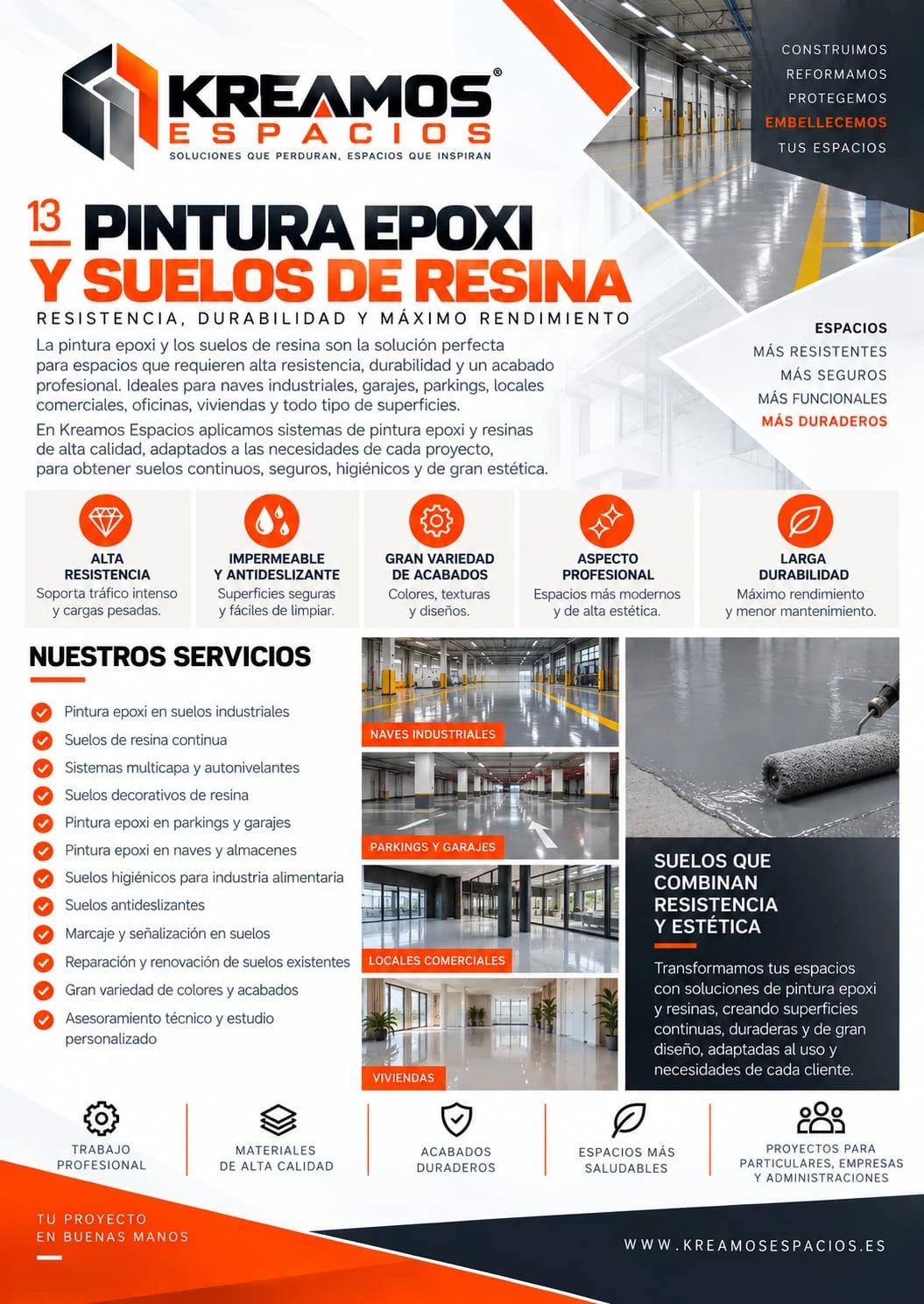 Pintura Epoxi y Suelos de Resina - Kreamos Espacios