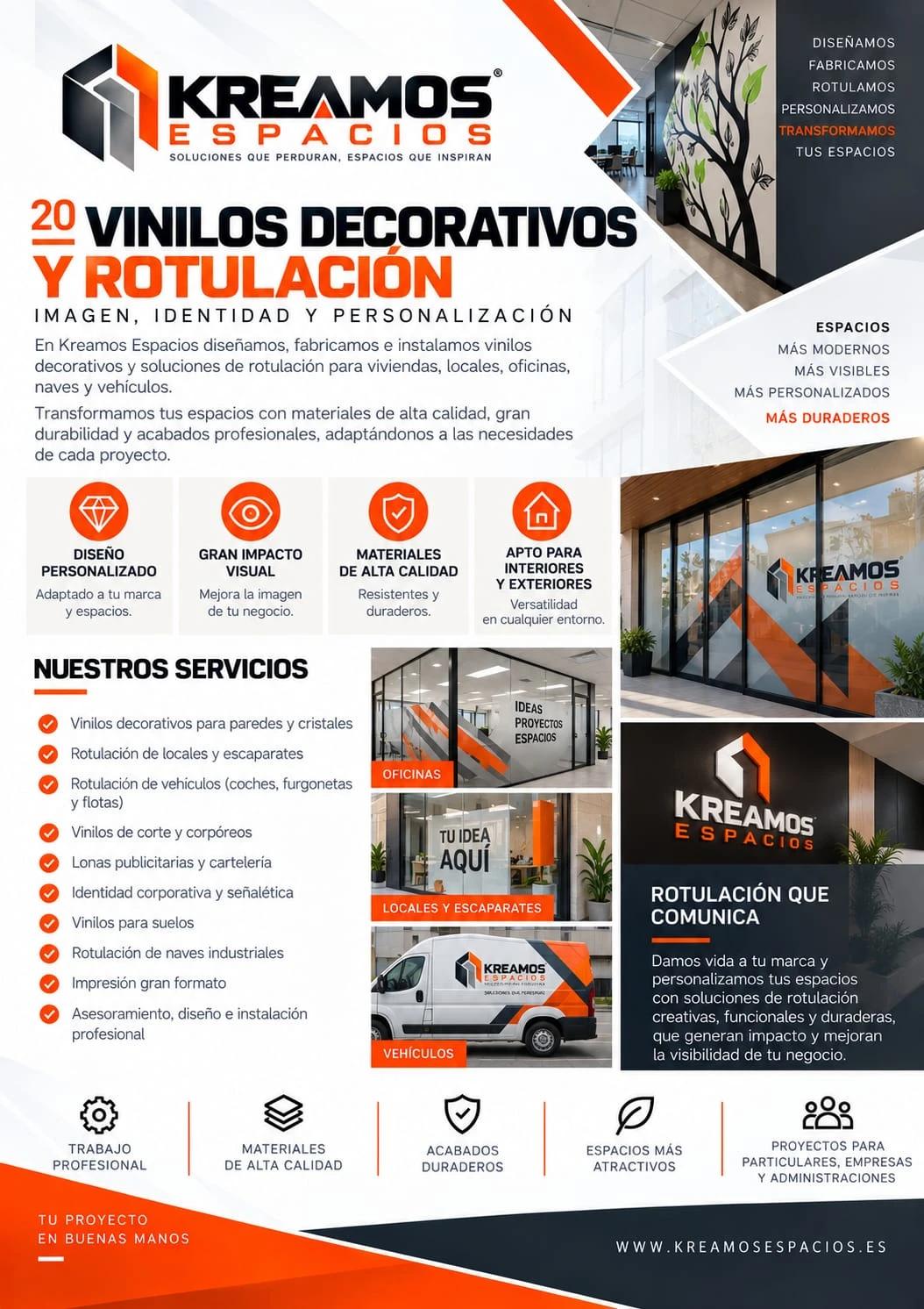 Vinilos Decorativos y Rotulación - Kreamos Espacios