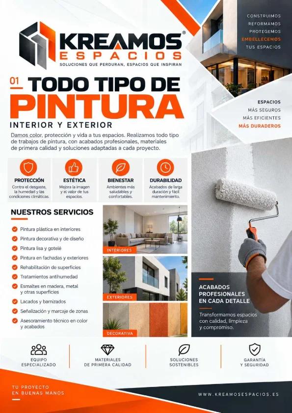 Todo Tipo de Pintura (Interior y Exterior) - Kreamos Espacios
